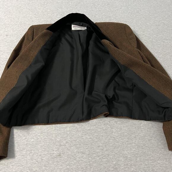 Vintage Collections Internationale Blazer Womens Medium Velvet Collar Equestrian - Picture 5 of 12